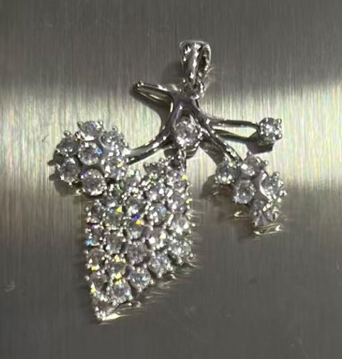 SZ37257, Ladies' Moissanite Ring, S925, Rhodium Plated, White, 3.49g