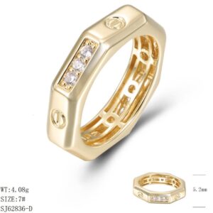 SJ62836, Ladies' Moissanite Ring, S925, Rhodium Plated, White, 4.71g