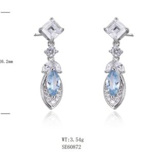 SE60872, Ladies' Moissanite Ring, S925, Rhodium Plated, White, 3.54g