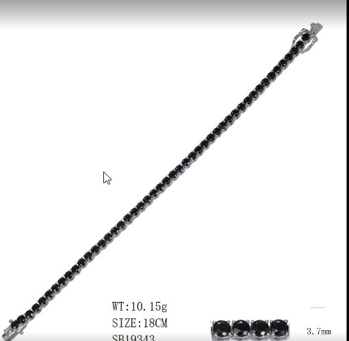 Necklace SB19343-1BBLACK-17CM