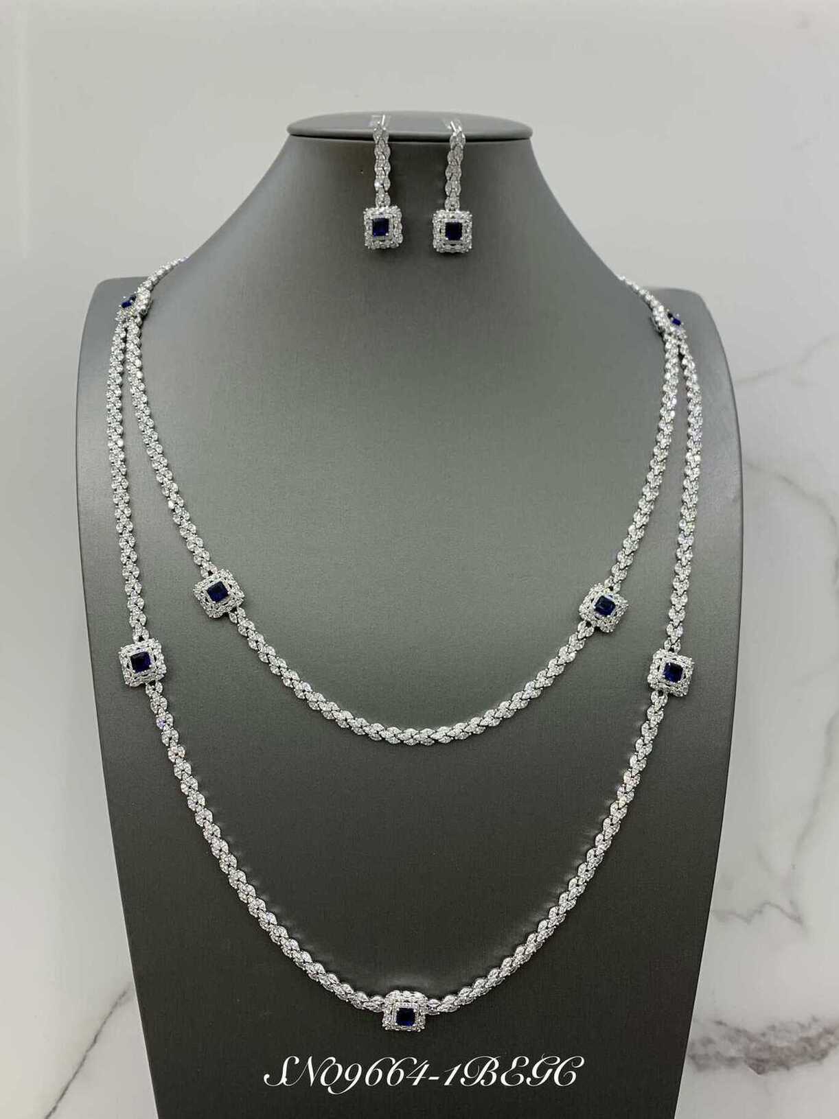 Necklace SN09664-1BBULE