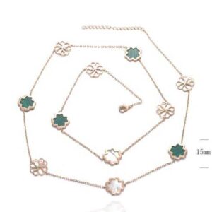 Necklace SN16840-S-1BGREEN