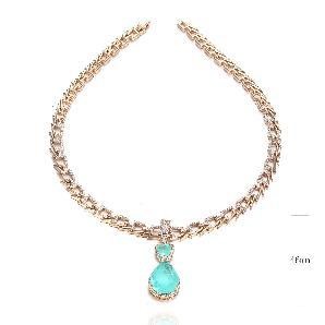 Necklace SN16990-PD-2BGREEN