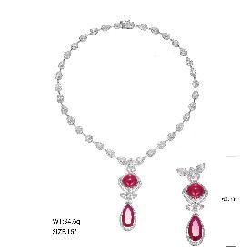 Necklace SN18024-1BBLUE-2