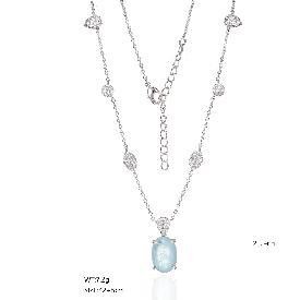 Necklace SN18159-S-1BBLUE