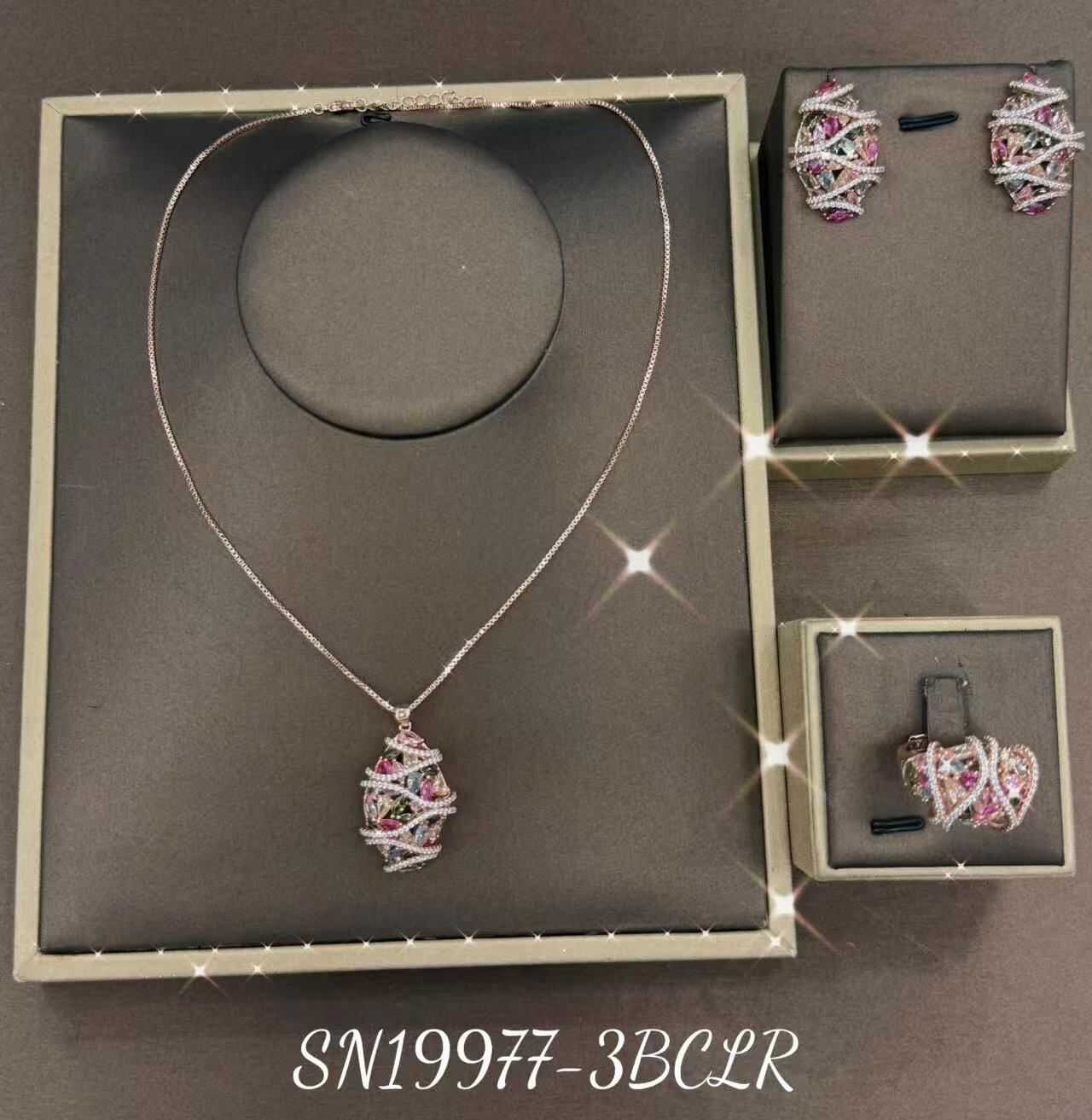 Necklace SN19977-S-3BCLR