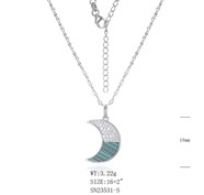 Necklace SN23531-S-1BGREEN-1