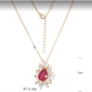 Necklace SN29584-S-2BGREEN