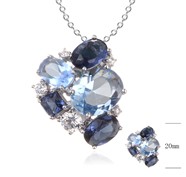 Necklace SZ21006-H-1BBLUE-1